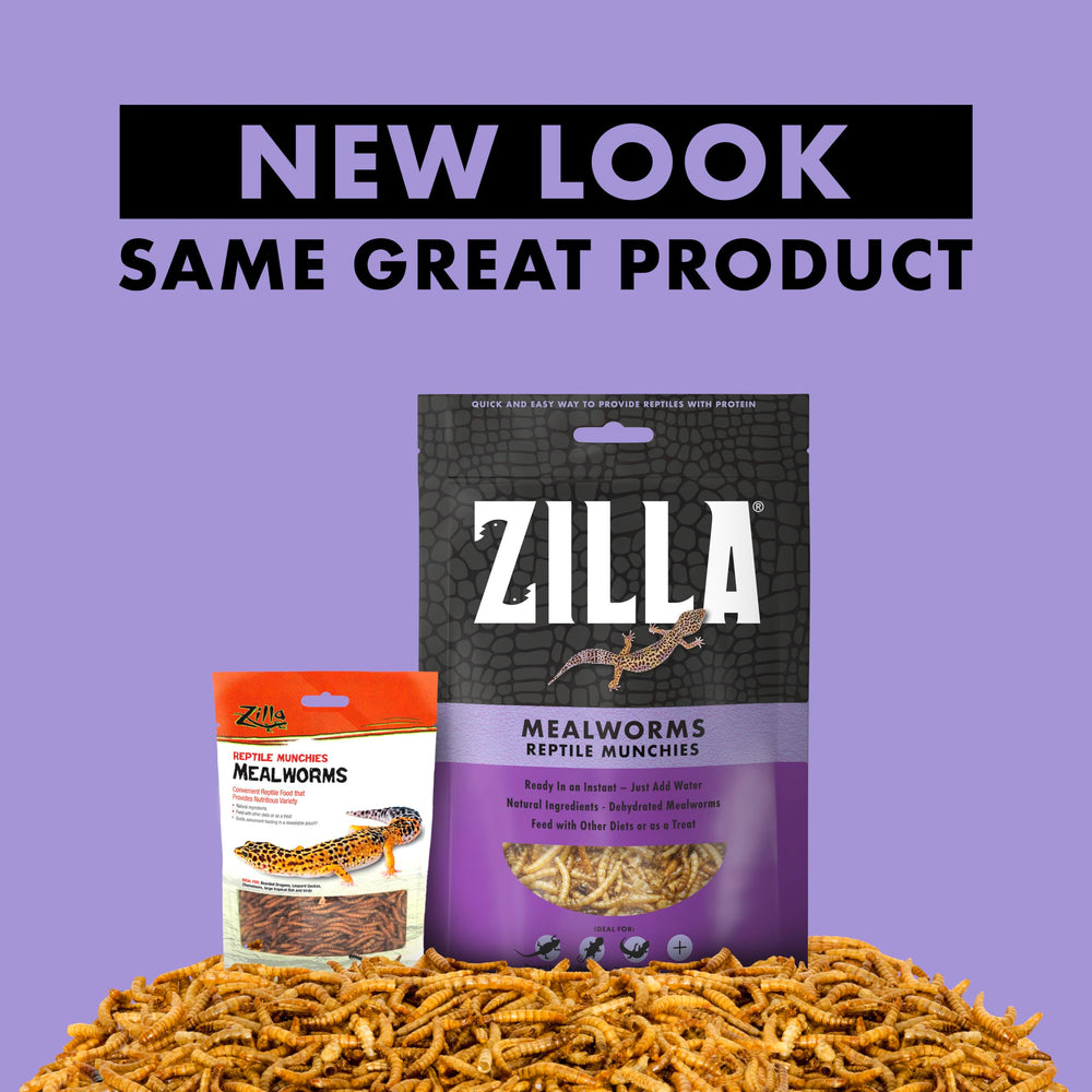 Zilla mealworms mélangés à légumes secs pour varier l'alimentation