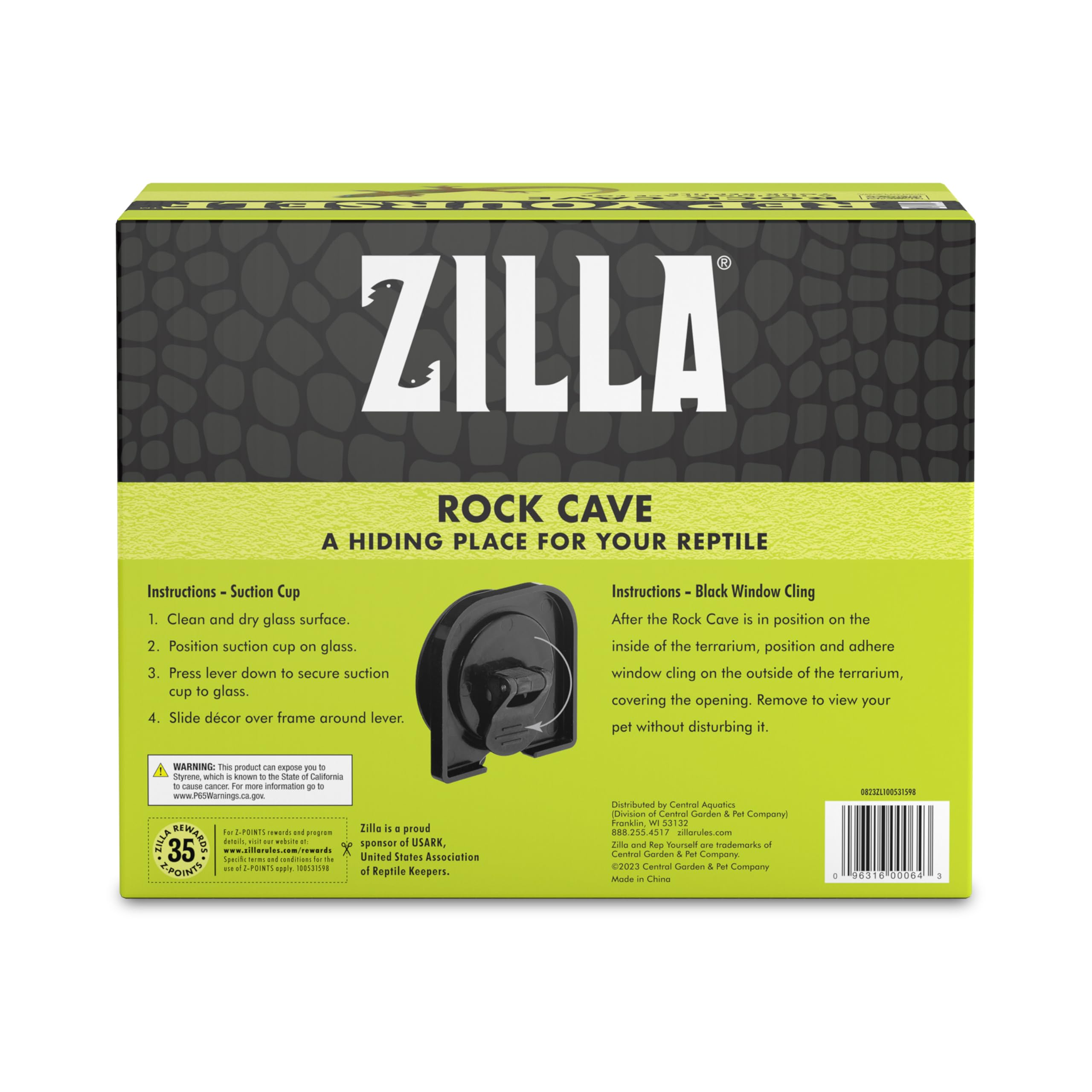 Zilla Rock Cave nettoyage aisé avec eau tiède pour entretien rapide