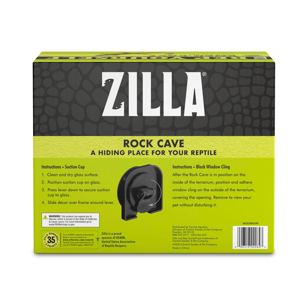 Zilla Rock Cave nettoyage aisé avec eau tiède pour entretien rapide