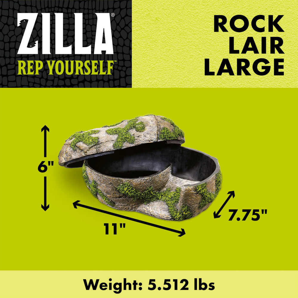 Zilla entrée latérale du Rock Lair facilitant accès et conservation d'humidité