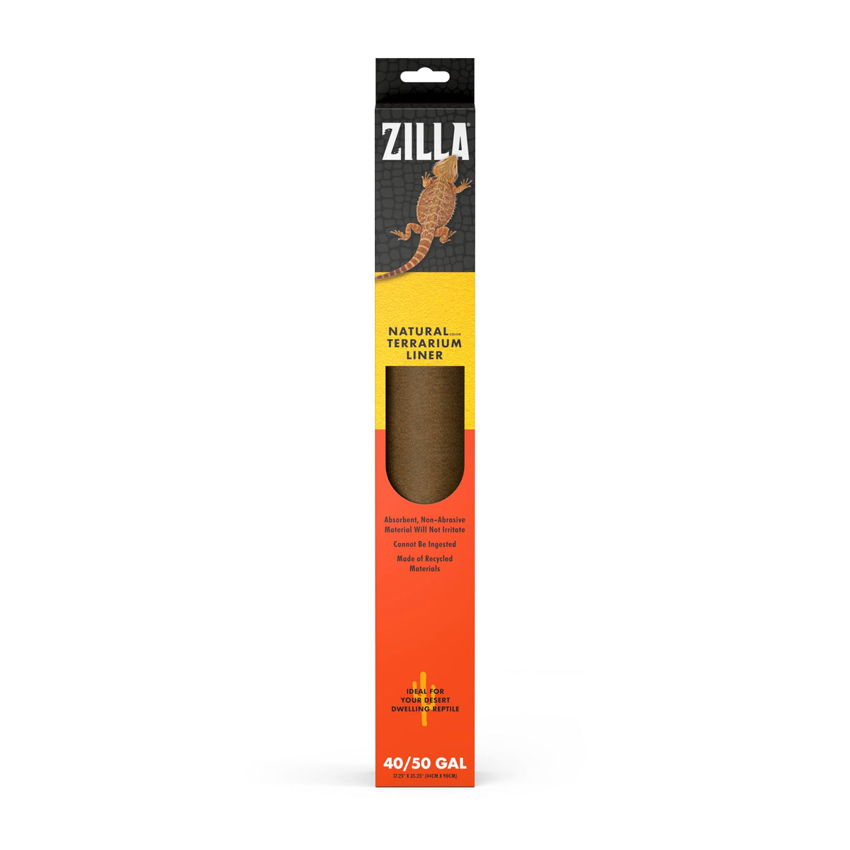 Zilla emballage du tapis de fond montrant taille et couleur pour installation rapide