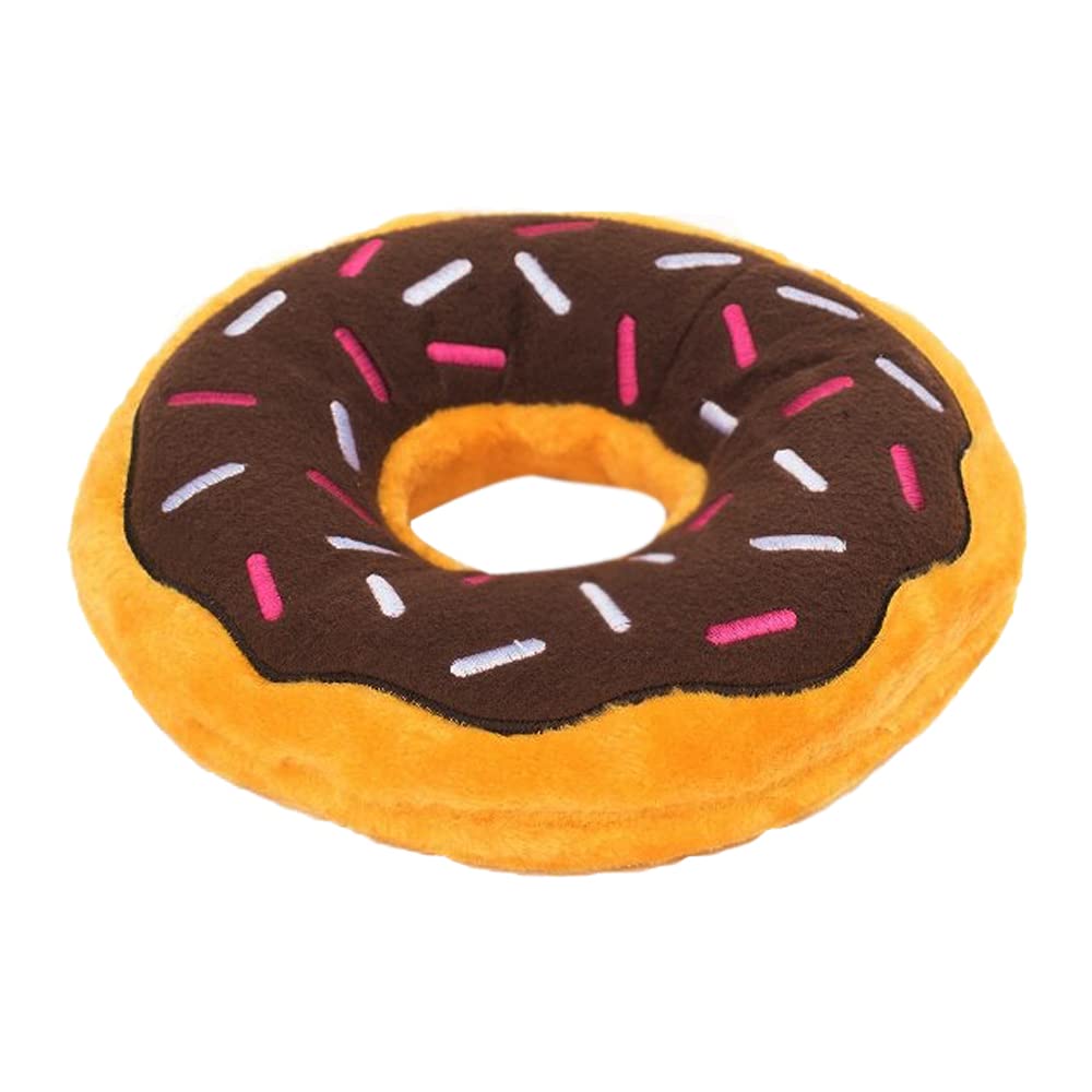 ZippyPaws Donutz gros plan des broderies et glaçage pour durabilité tactile