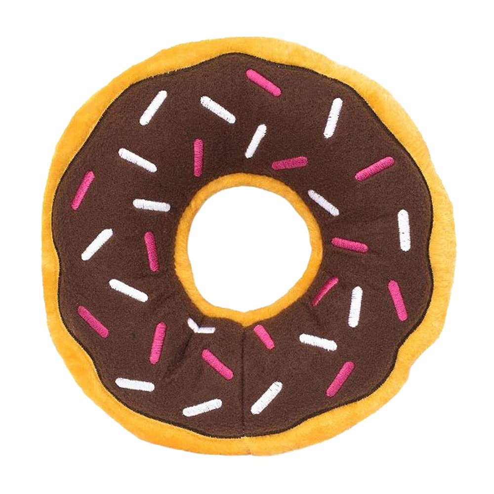 ZippyPaws Donutz vue avant montrant le motif donut et l'attrait visuel pour jouer
