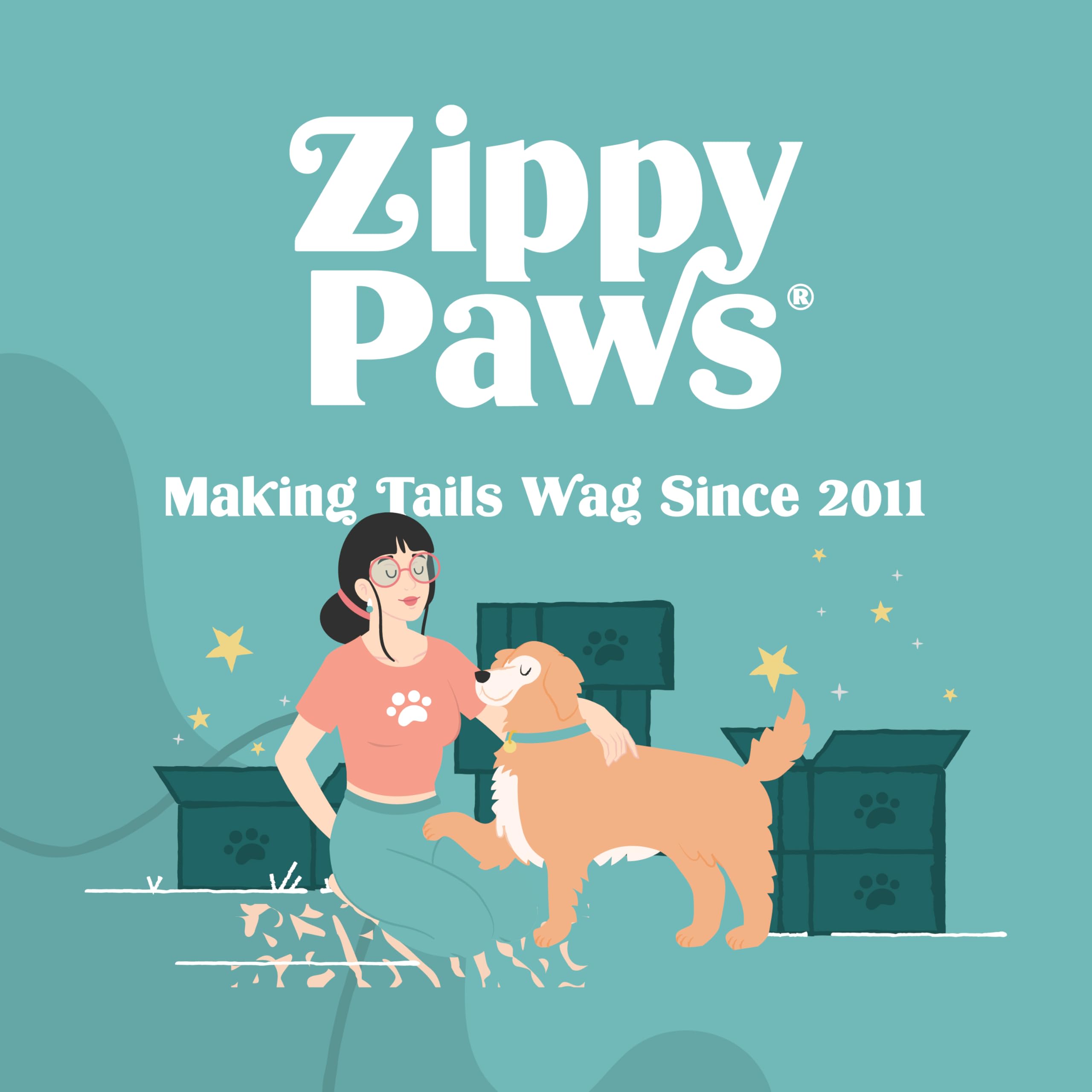 ZippyPaws scène de parc avec chien jouant pour montrer usage en extérieur