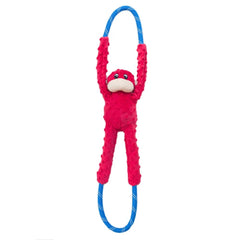 ZippyPaws face avant du jouet RopeTugz rouge montrant design singe robuste