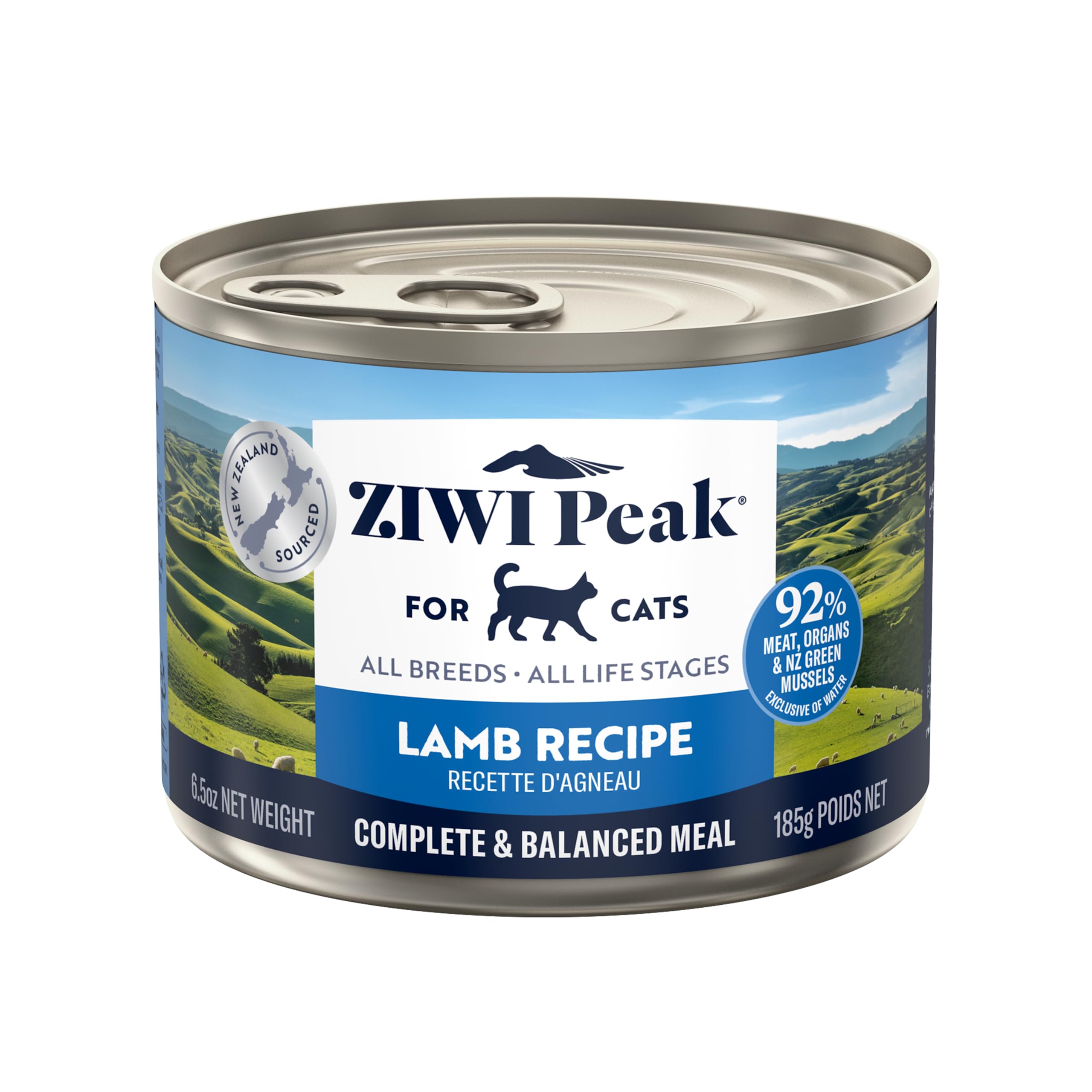 ZIWI boîte agneau face visible, qualité viande élevée