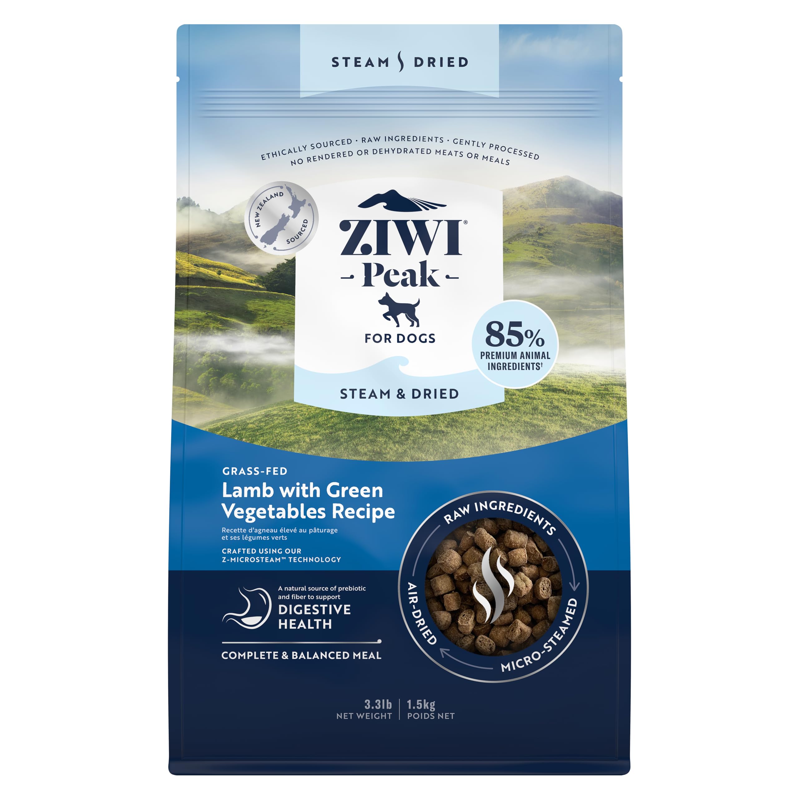 ZIWI emballage face montrant formulation 85% viande