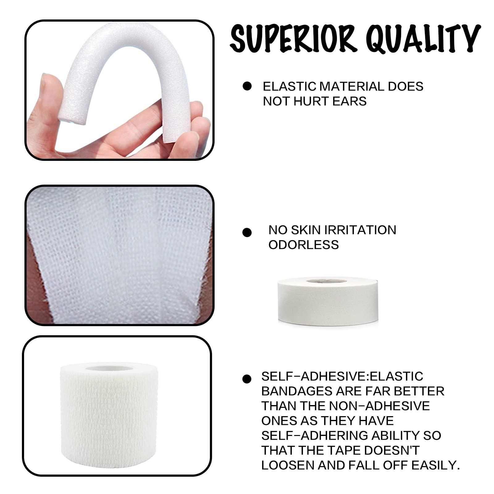 ziyue comparaison taille avec main illustre dimensions adaptées aux oreilles