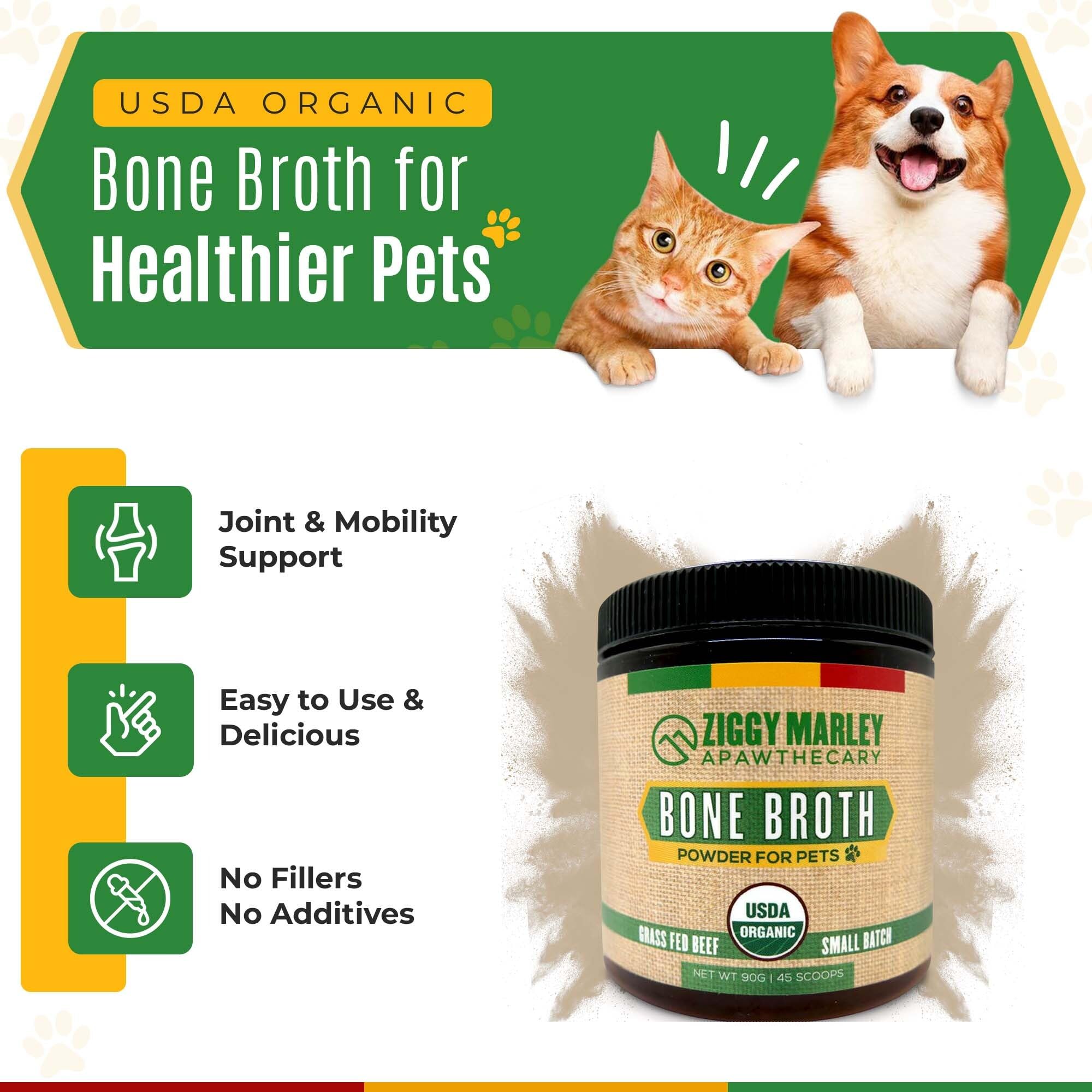 ZMA PETS Ziggy Marley gros plan de la poudre, texture fine bénéfique