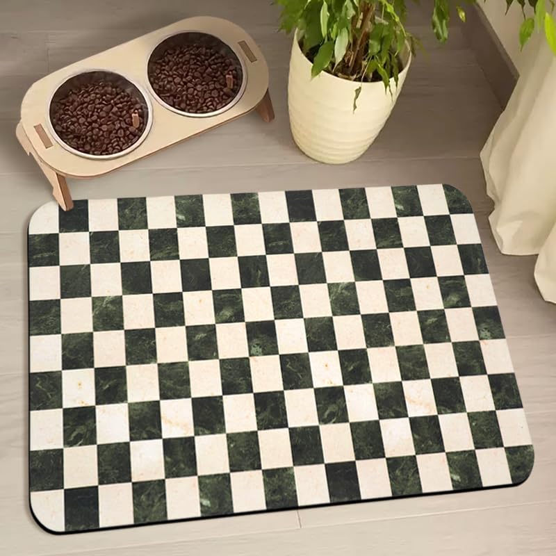 Zoeeya tapis assiette chien vue avant bénéficiant d'une protection de sol