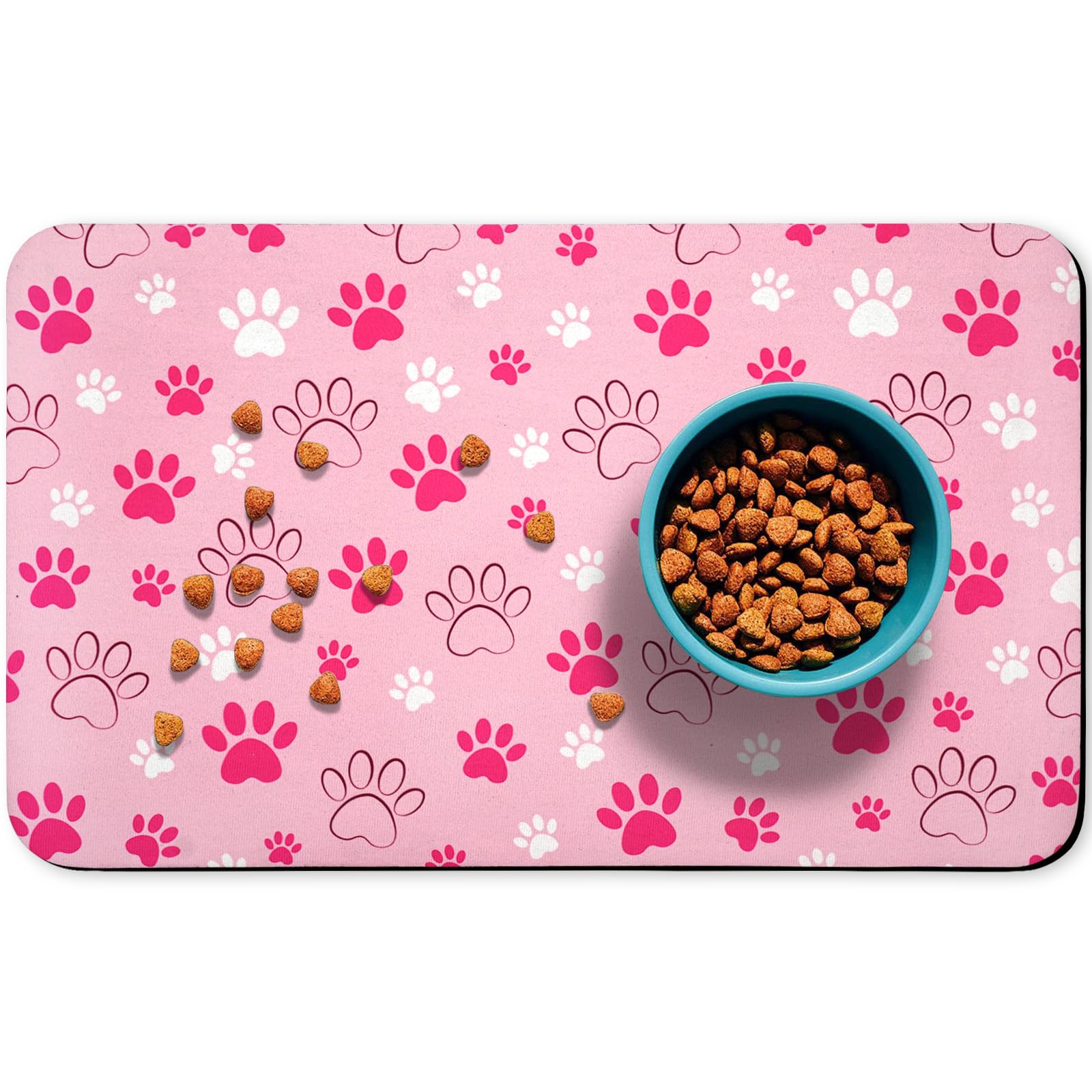 Zoeeya tapis gamelle face avant rose protégeant sol et ajoutant style