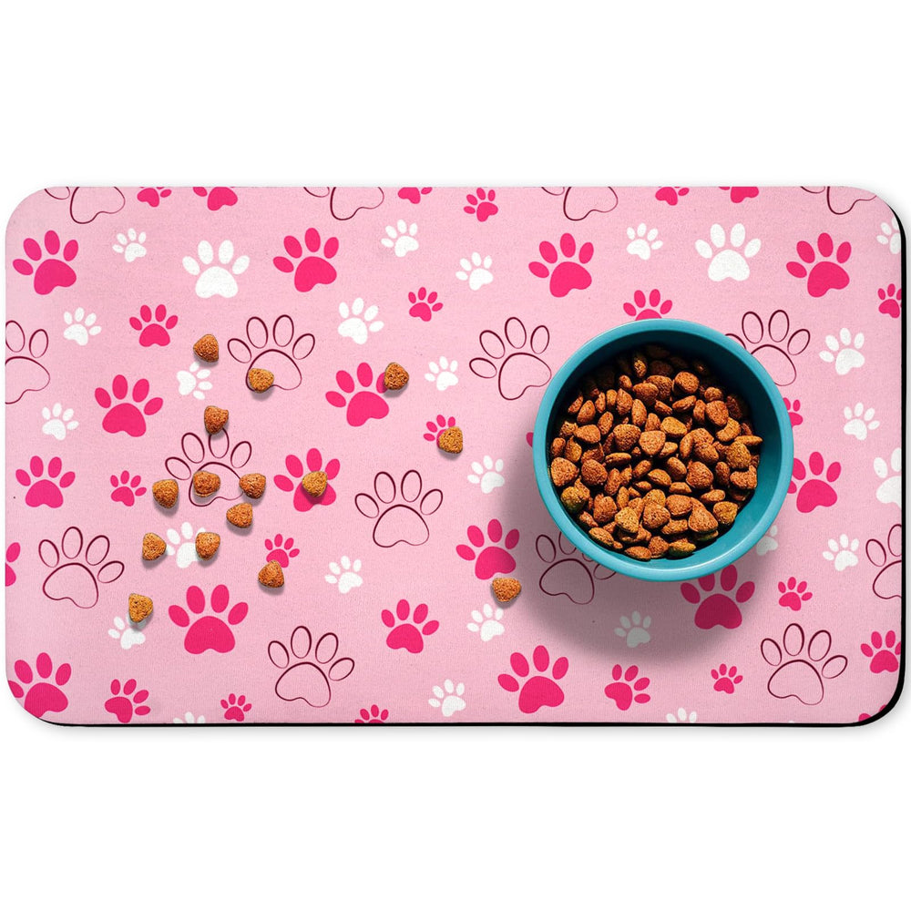 Zoeeya tapis gamelle face avant rose protégeant sol et ajoutant style