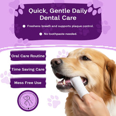 Zoila Pets gros plan texture de la lingette pour éliminer plaque efficacement