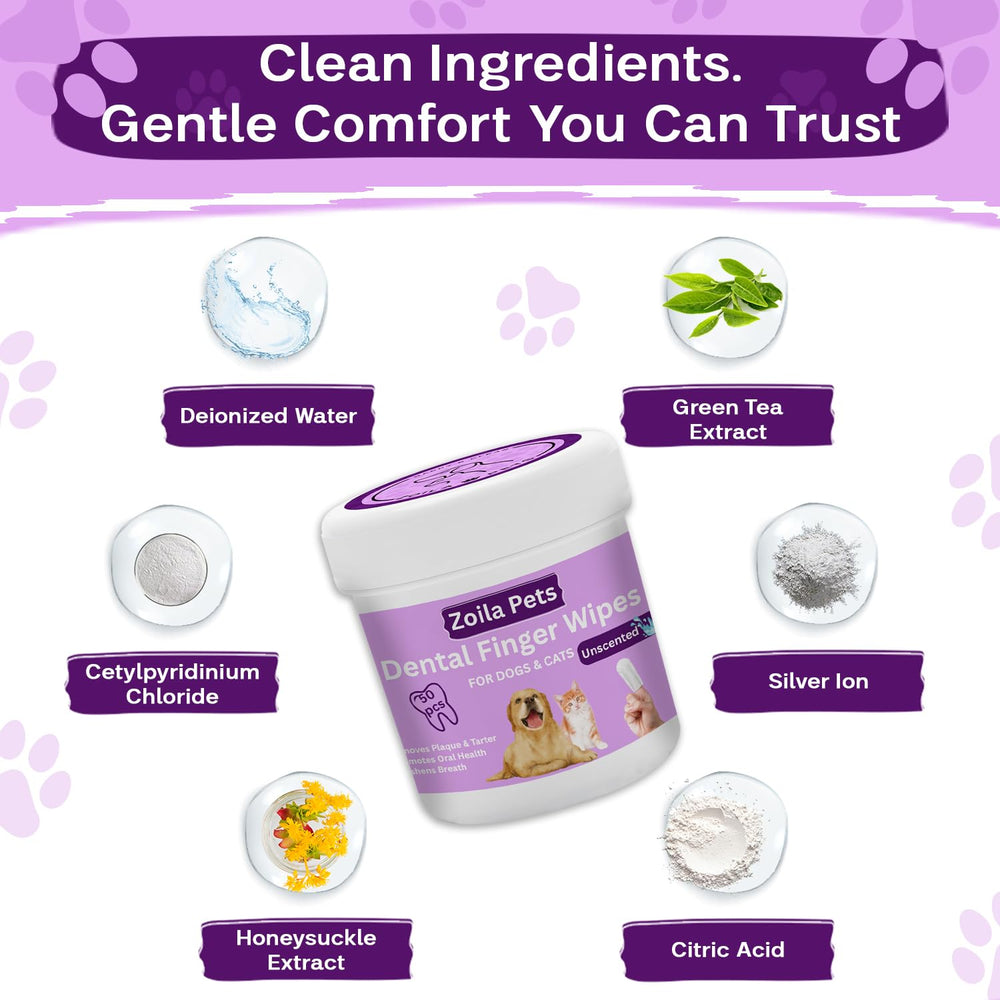 Zoila Pets lingette saveur menthe rafraîchissante pour haleine plus saine