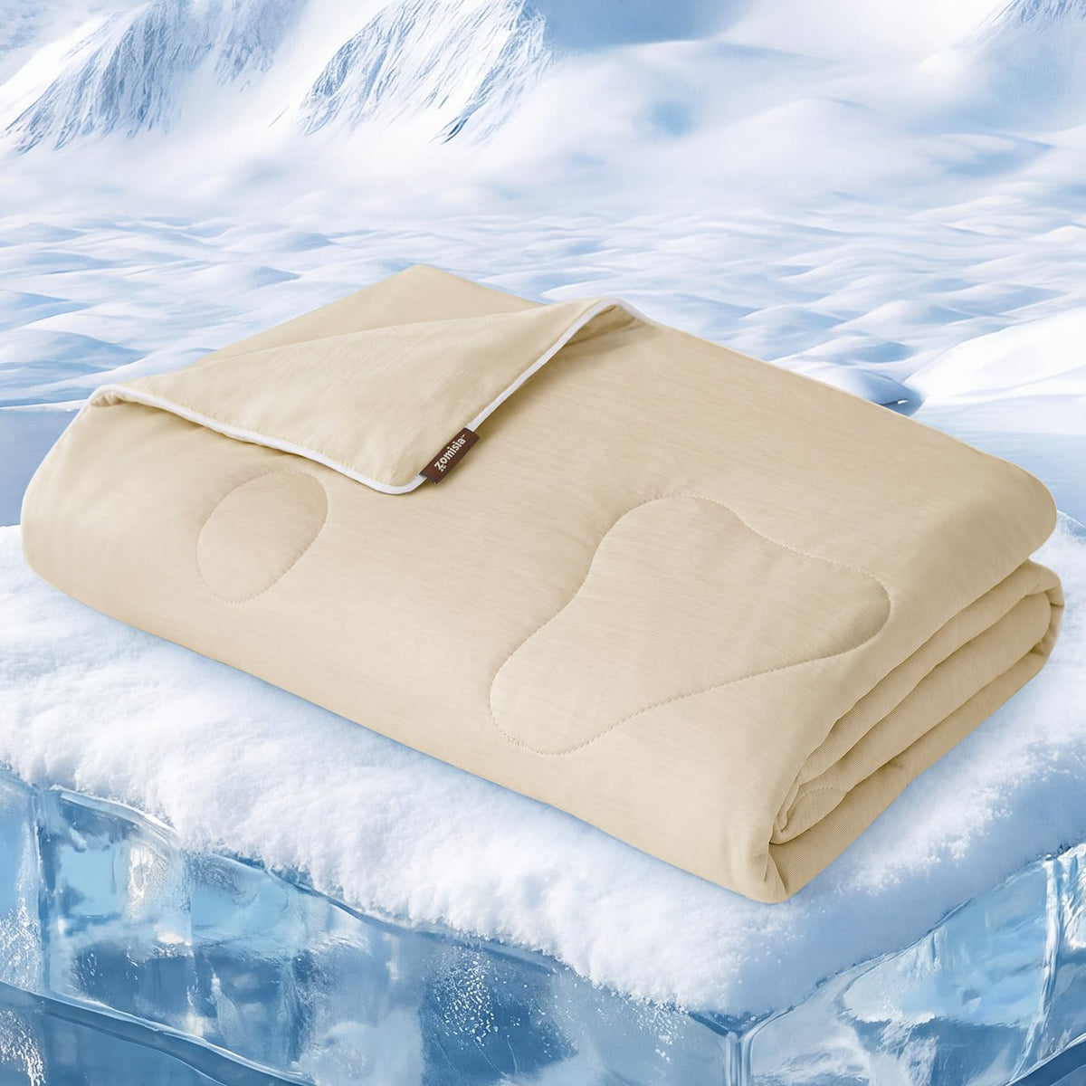ZOMISIA couverture face pleine khaki offrant fraîcheur et protection