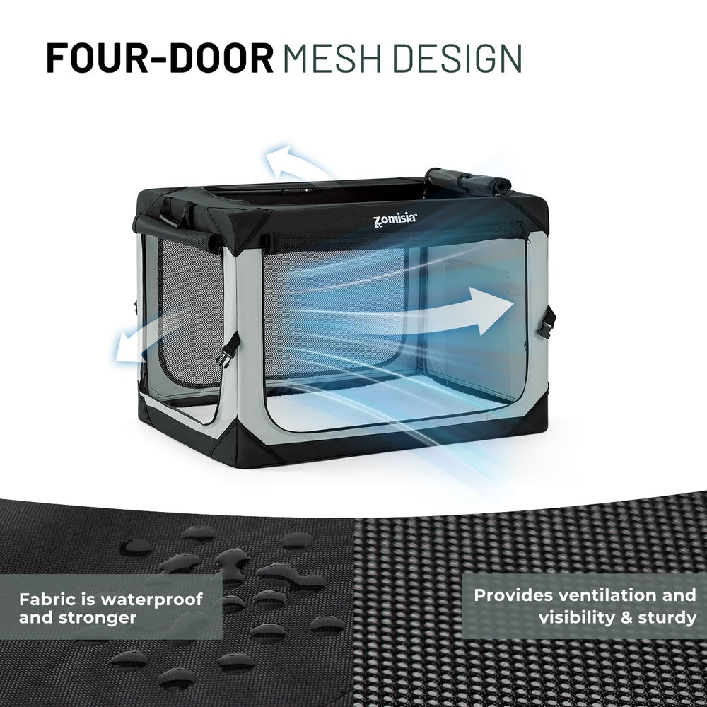 ZOMISIA fenêtre en mesh offrant ventilation optimale et observation du chien