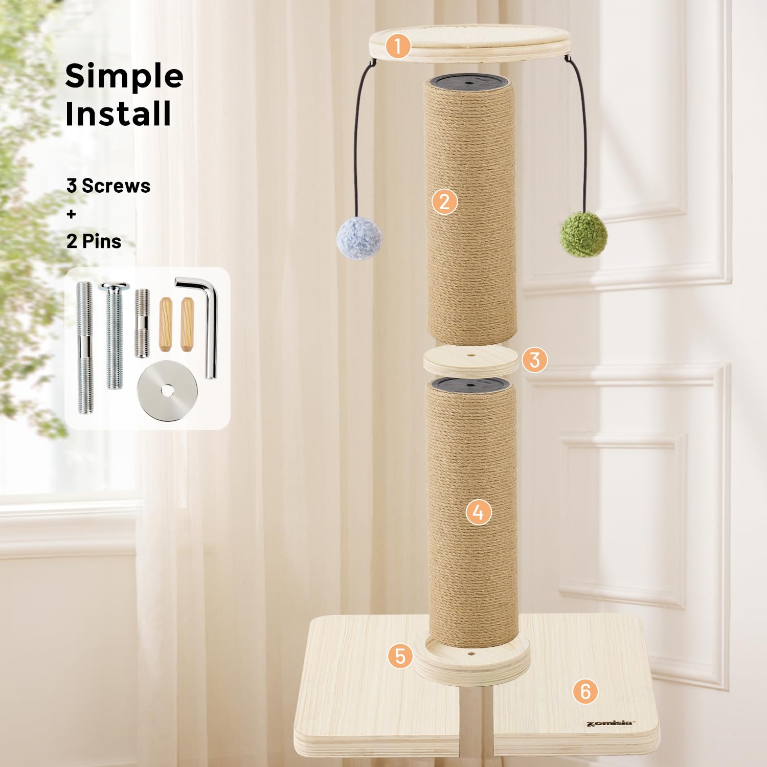 ZOMISIA pompons jouets remplaçables stimulant le jeu du chat