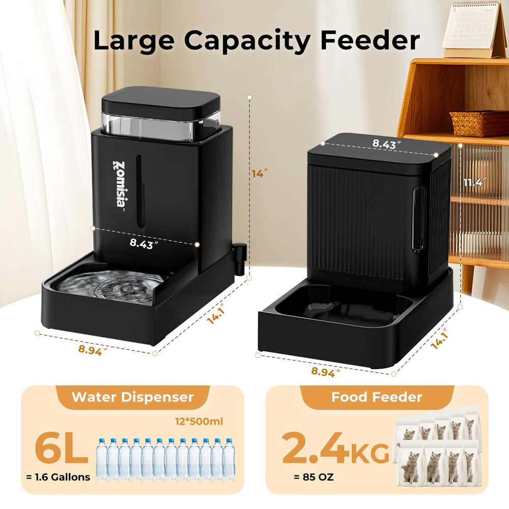 ZOMISIA vue profil illustrant capacité 1,6 gallon, réserve durable pour jours