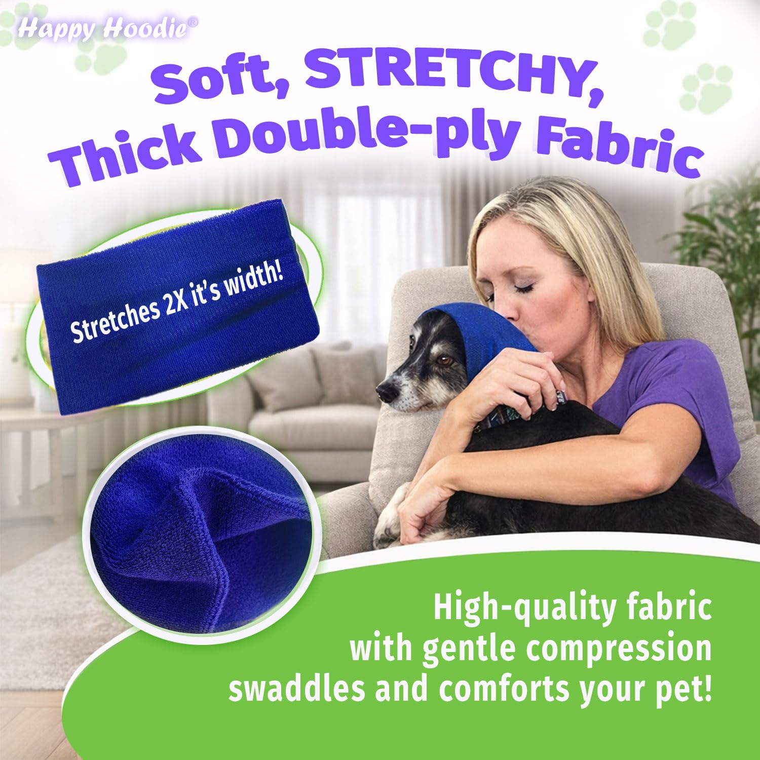 ZONI PETS Happy Hoodie post-opération stabilise et protège l'oreille