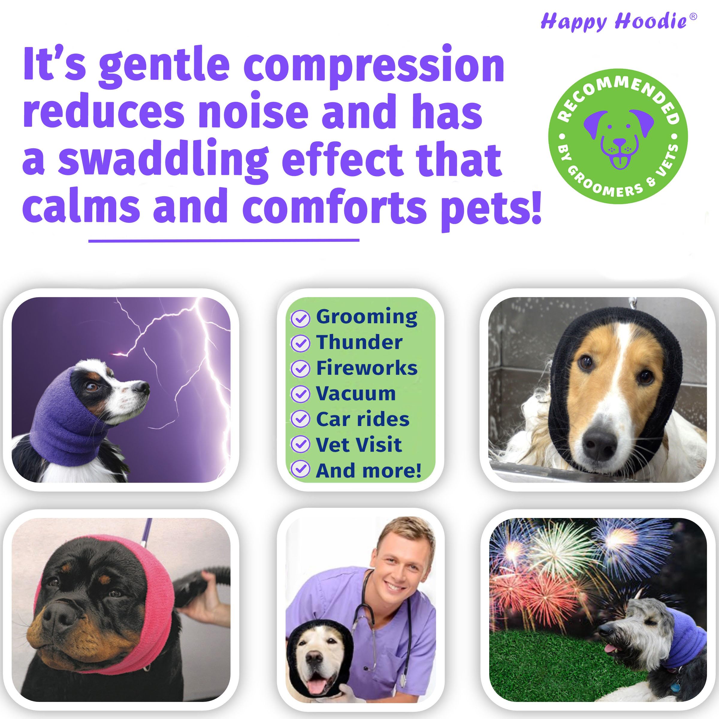 ZONI PETS Happy Hoodie en toilettage réduit stress et bruit