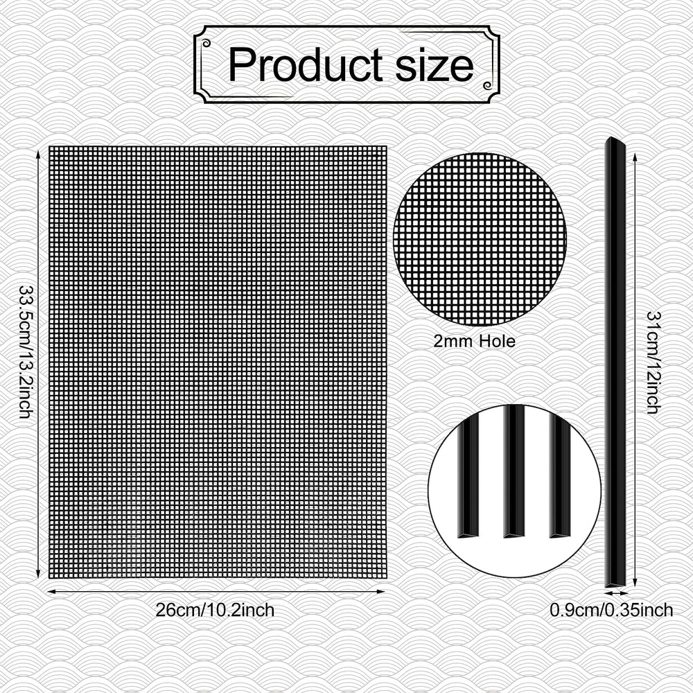 Zonon gros plan du maillage plastique montrant texture solide et découpe facile