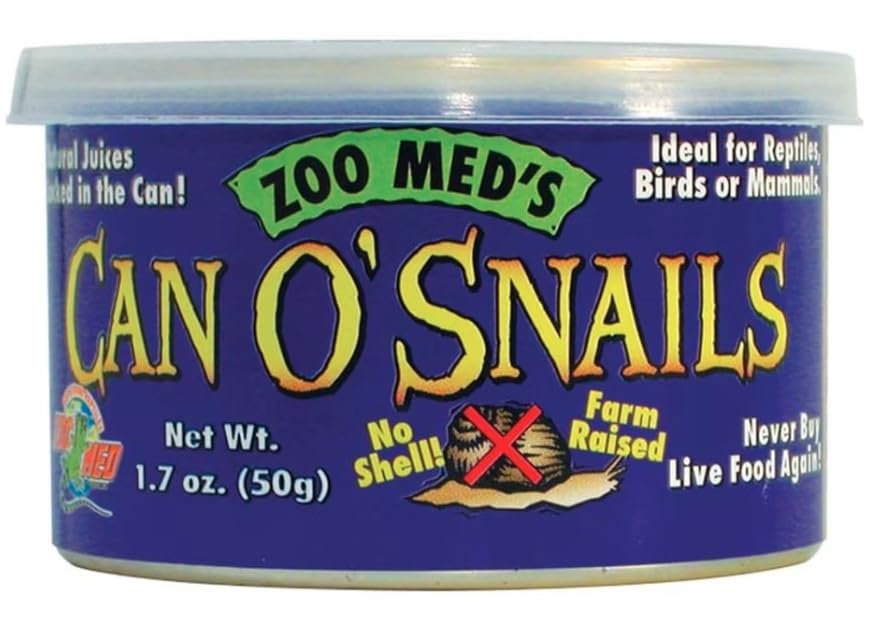 Zoo Med gros plan escargots sans coquille, texture idéale et appétence
