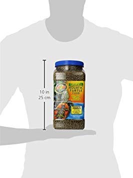 Zoo Med comparaison taille pellet indiquant adaptation aux juvéniles