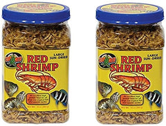 Zoo Med crevettes séchées sachet avant montrant emballage et portion, boost appétit