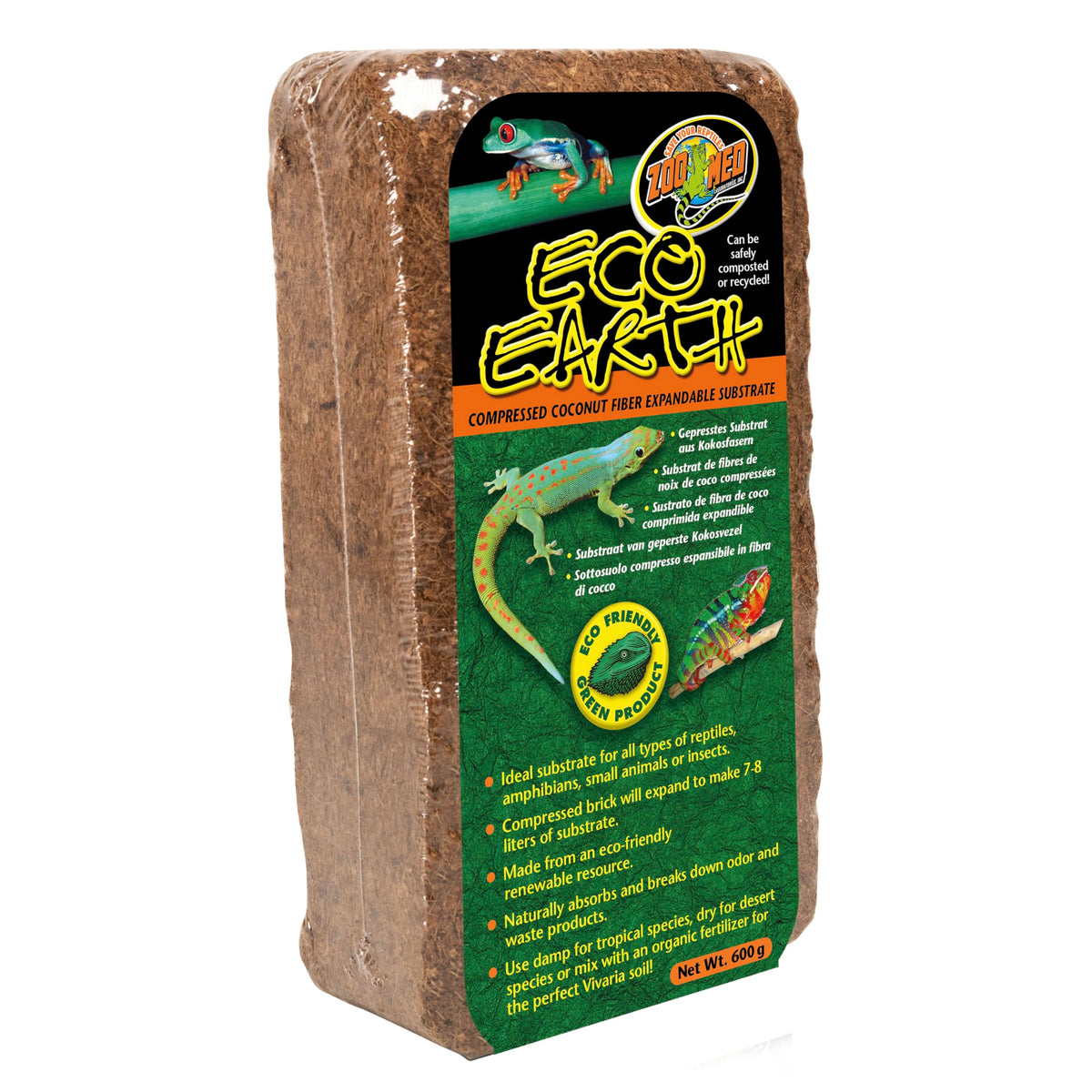 Zoo Med emballage avant montrant lot de trois briques, conservation pratique