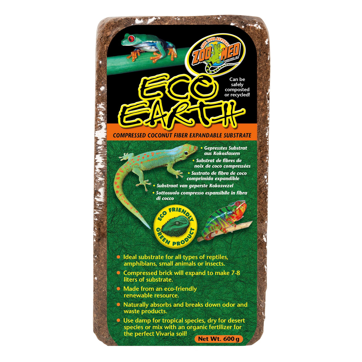 Zoo Med emballage avant montrant le produit et information claire