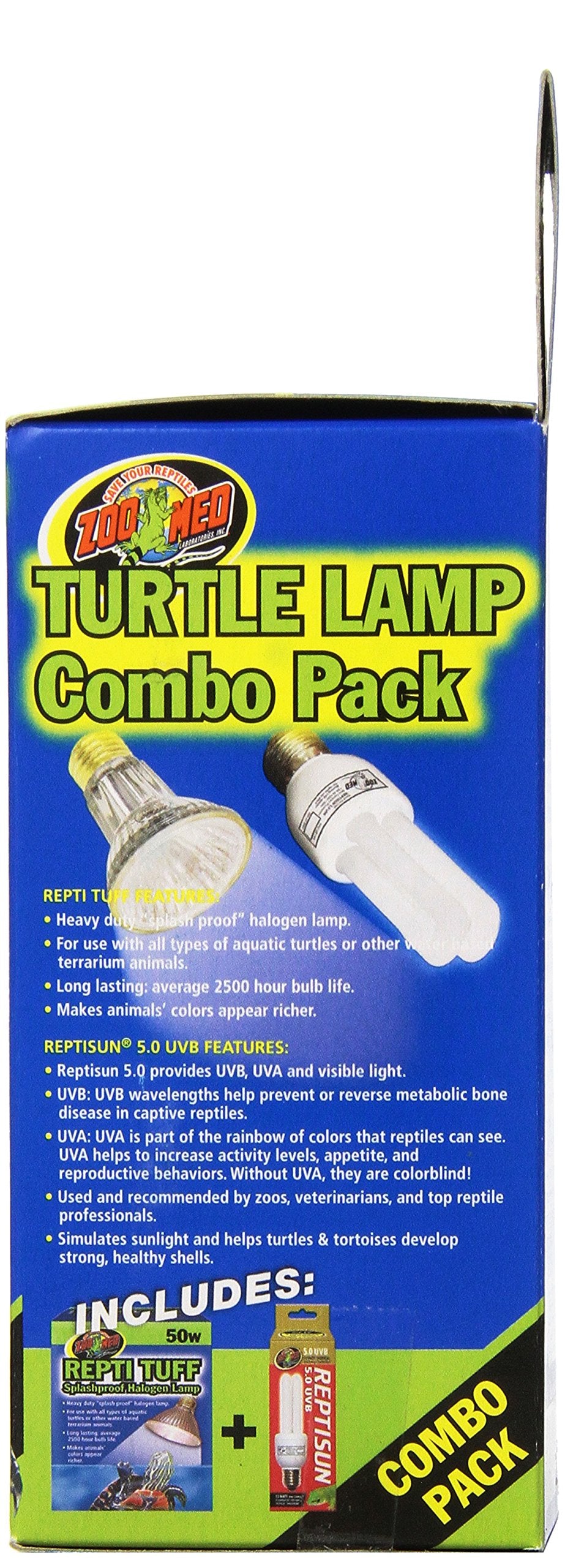 Zoo Med gros plan sur la lampe halogène Turtle Tuff résistante aux éclaboussures et chauffante