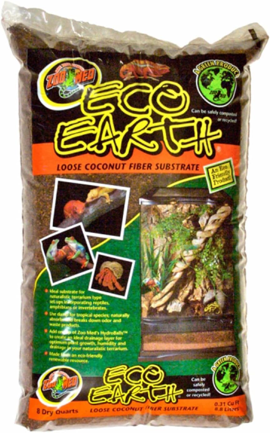 Zoo Med comparaison d'échelle montrant volume 8 quarts par sac