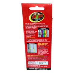 Zoo Med Reptisun gros plan sur le verre quartz montrant meilleure transmission UVB