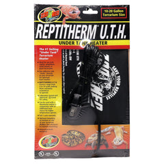 Zoo Med Reptitherm face avant montrant le tapis chauffant et son format pratique