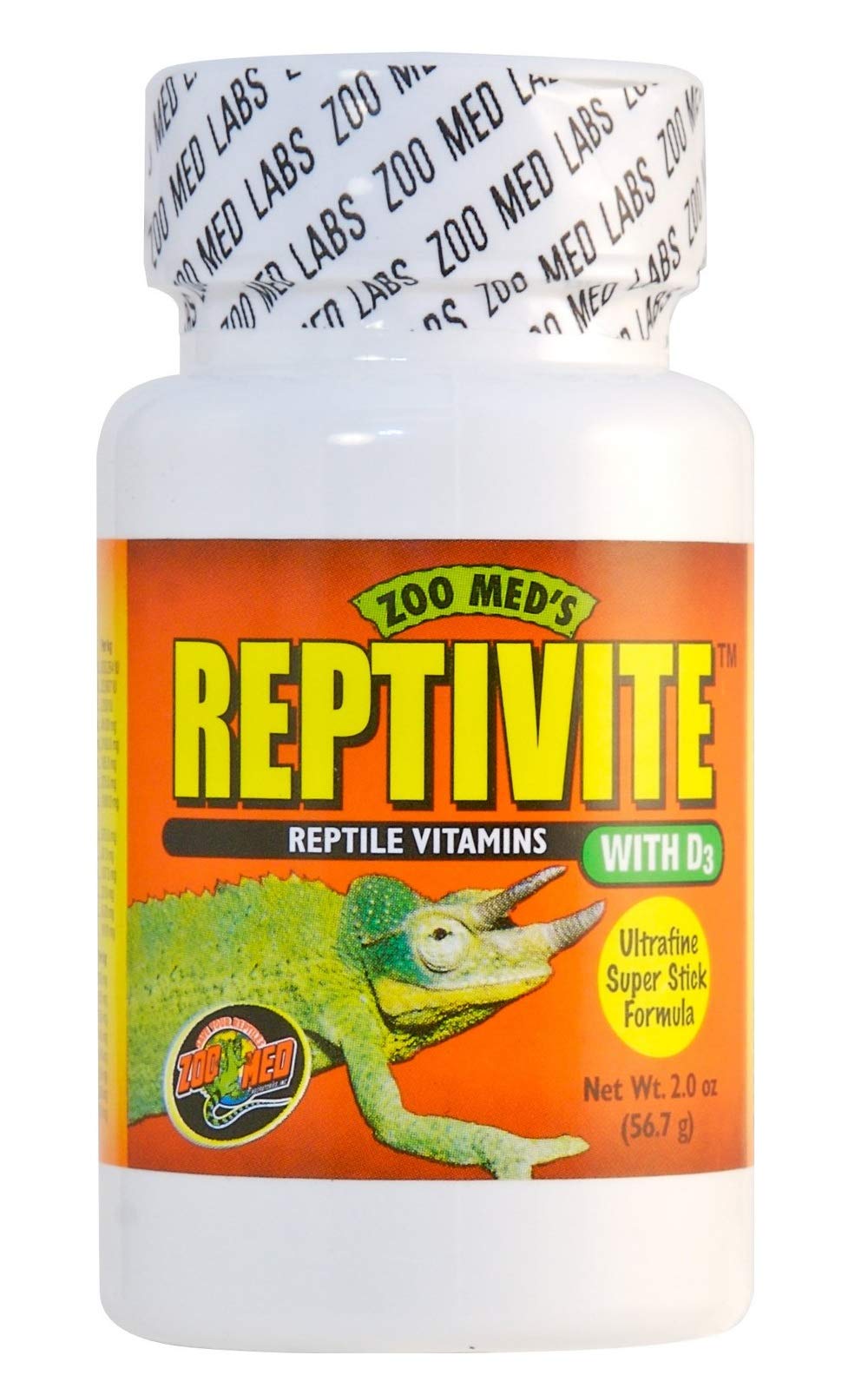 Zoo Med ReptiVite emballage face montrant format et utilisation bénéfique