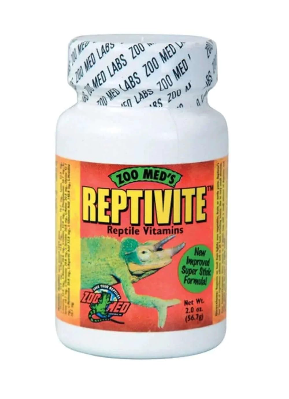 Zoo Med ReptiVite poudre gros plan montrant texture fine pour saupoudrer aliments