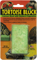 Zoo Med bloc Tortoise Banquet emballage avant montrant pack de 4 et bénéfice calcium