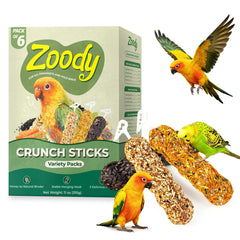Zoody emballage avant montrant le pack de 6 bâtonnets, rassure sur la variété