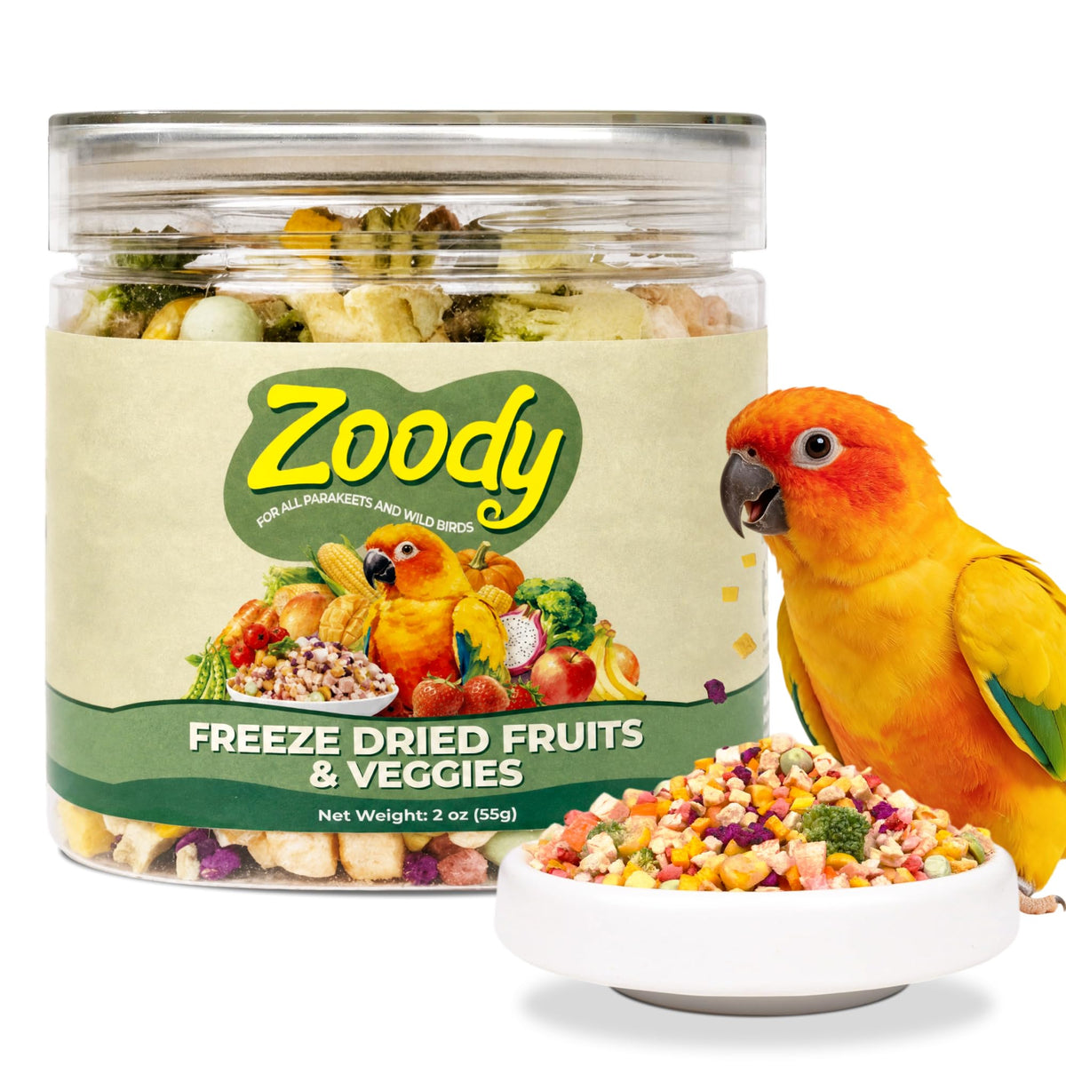 Zoody packaging avant montrant sachet et bénéfice conservation naturelle