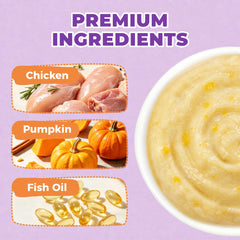 Zoody purée citrouille et poulet détaillée pour digestion douce