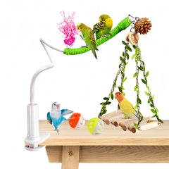 ZooVibe perchoir face avant montrant structure et accessoires sécurisés