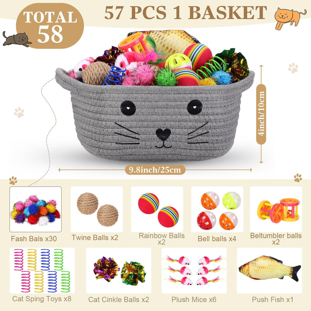 Zopeal ensemble complet 58 pièces présentant variété de jouets pour stimulation