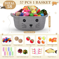 Zopeal ensemble complet 58 pièces présentant variété de jouets pour stimulation