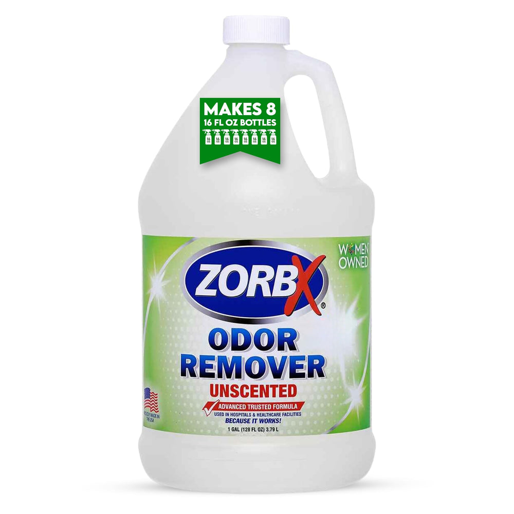 ZORBX flacon avant 128 oz montrant format économique et usage prolongé