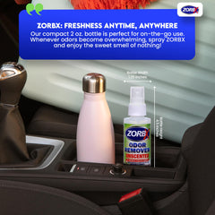 ZORBX spray appliqué sur tapis éliminant les mauvaises odeurs