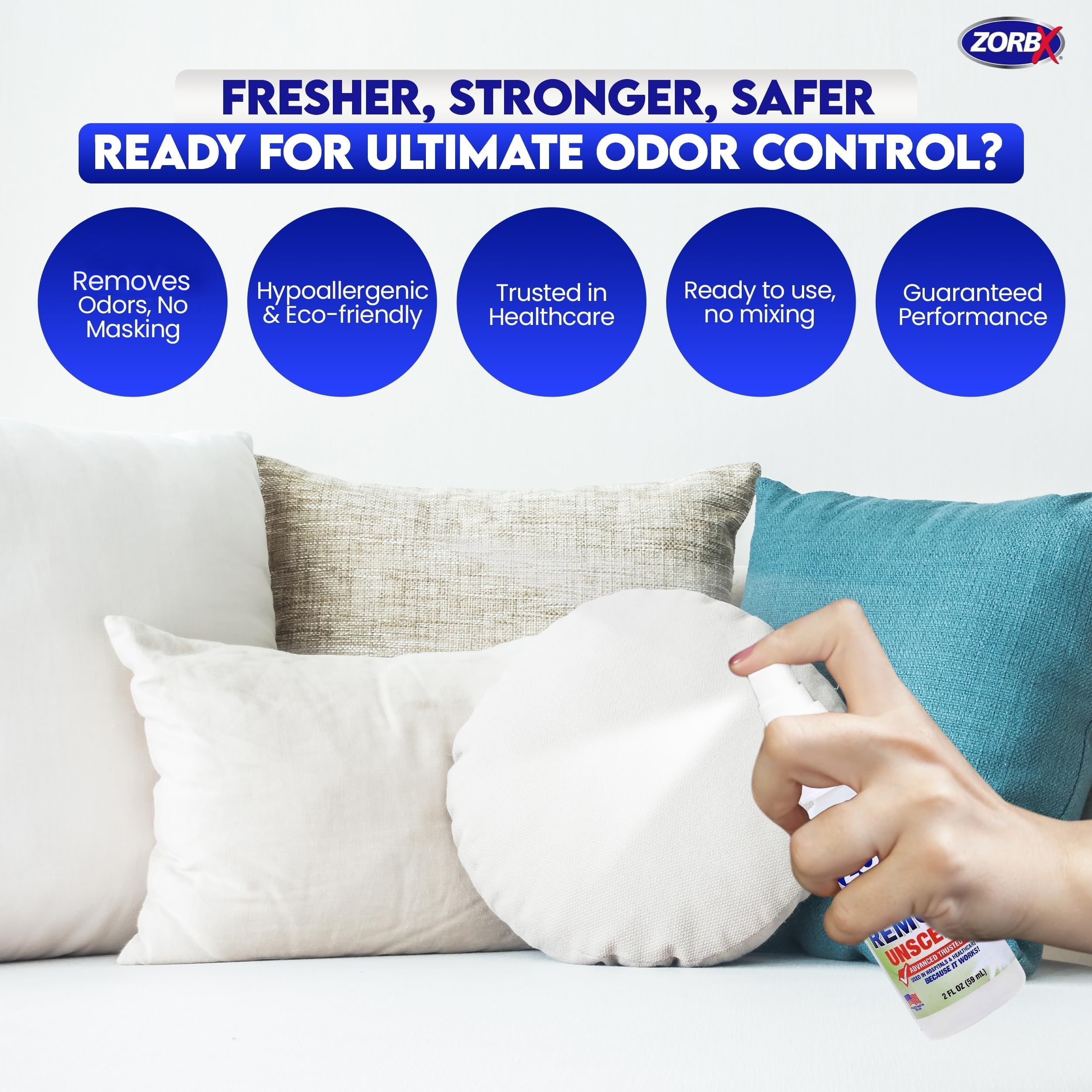 ZORBX spray en chambre améliorant qualité d'air et confort
