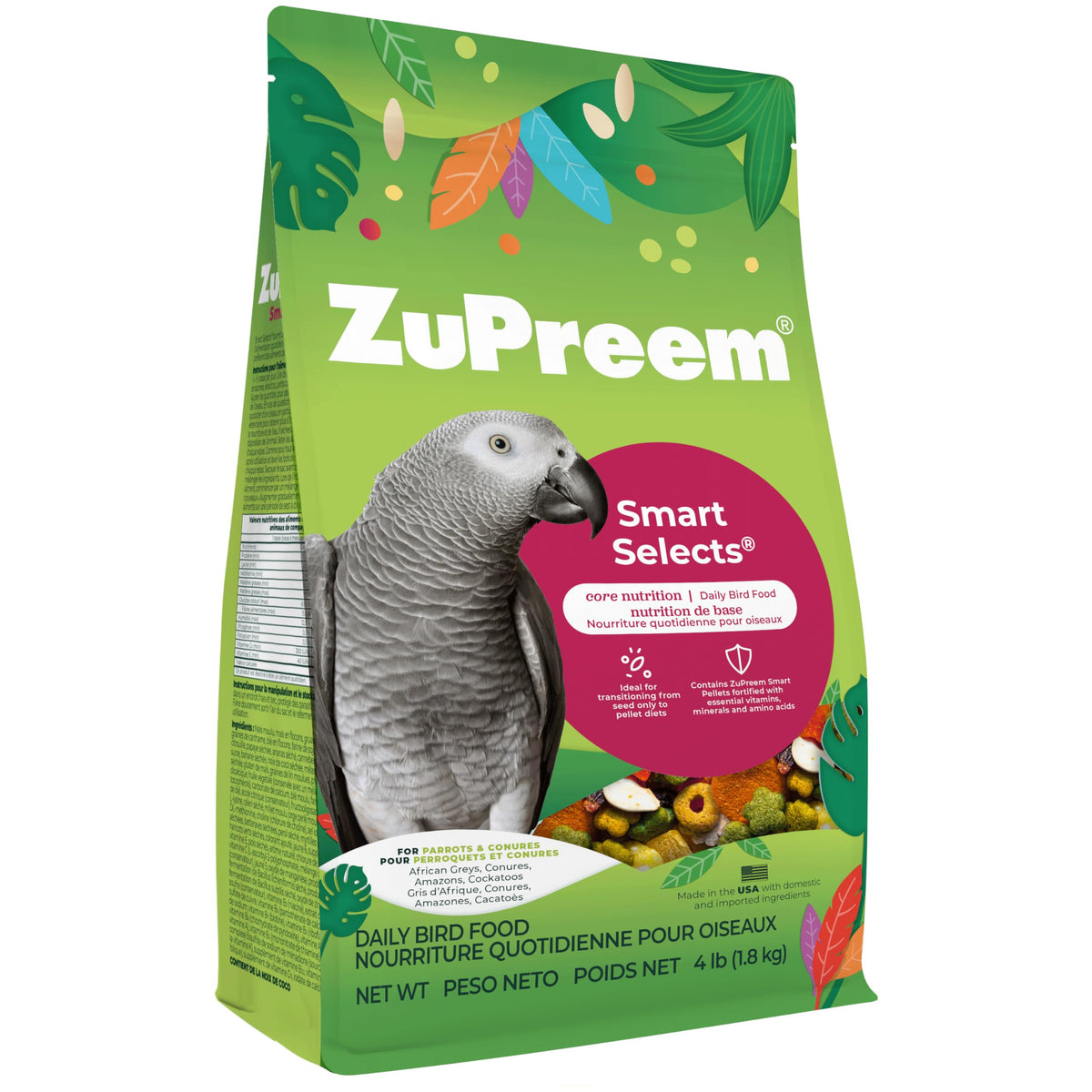 ZuPreem emballage avant montrant la marque et bénéfice nutritionnel
