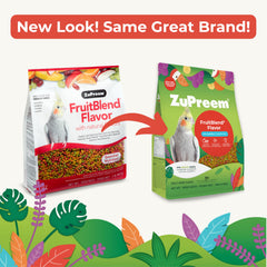 ZuPreem gros plan sur granulés colorés, montre texture appétente et nutrition