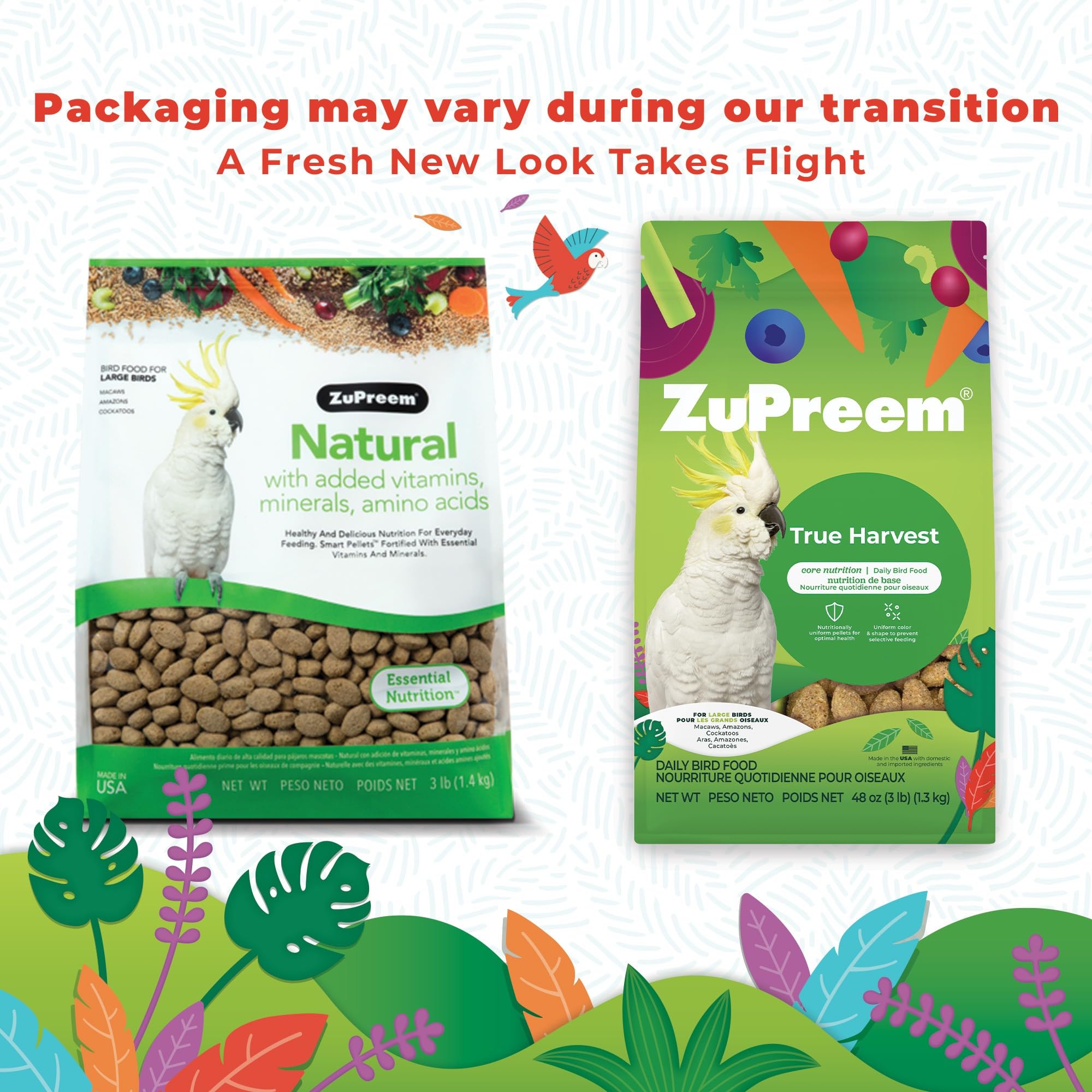 ZuPreem granulés gros plan montrant la texture stable pour nutrition constante