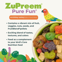 ZuPreem Pure Fun gros plan du mélange coloré stimulant la curiosité